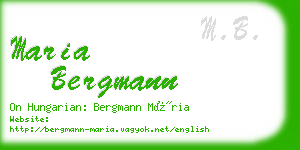 maria bergmann business card